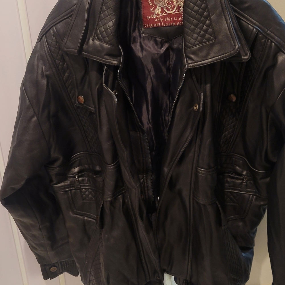 Men's Black Leather Jacket